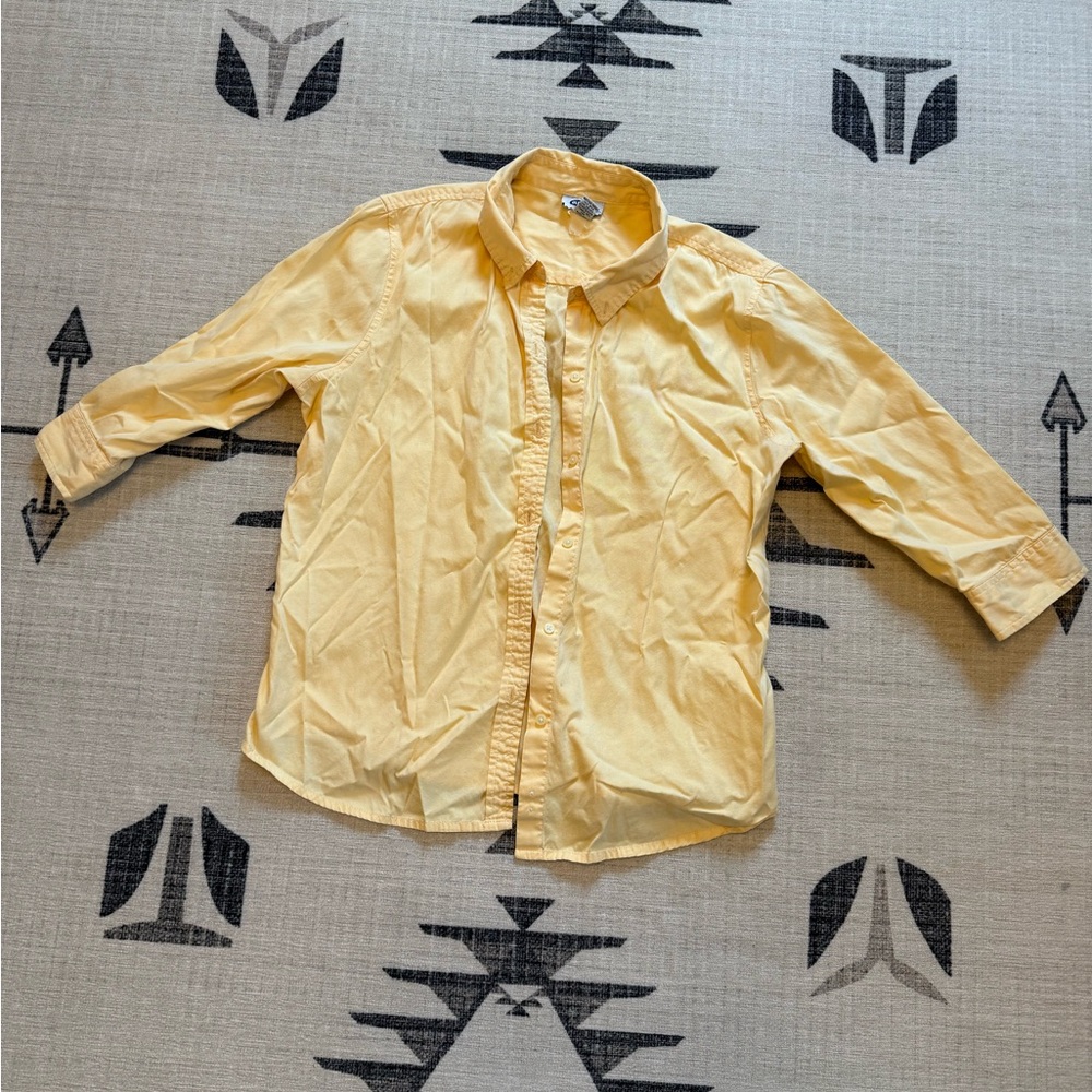 ☀️ Old Navy Yellow Button Down Shirt, L